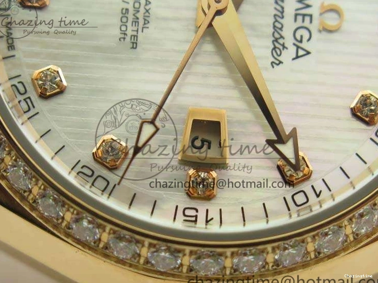 0515 Versatile Aqua Terra Ladies 35mm RG V6F Best Edition White MOP Dial Diam On RG Bracelet A 8104